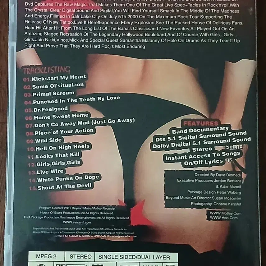 [BUNJANG] Motley Crue Lewd, Cruel &amp; Tattooed Live DVD / DVD Motley Crue 라이브 공연