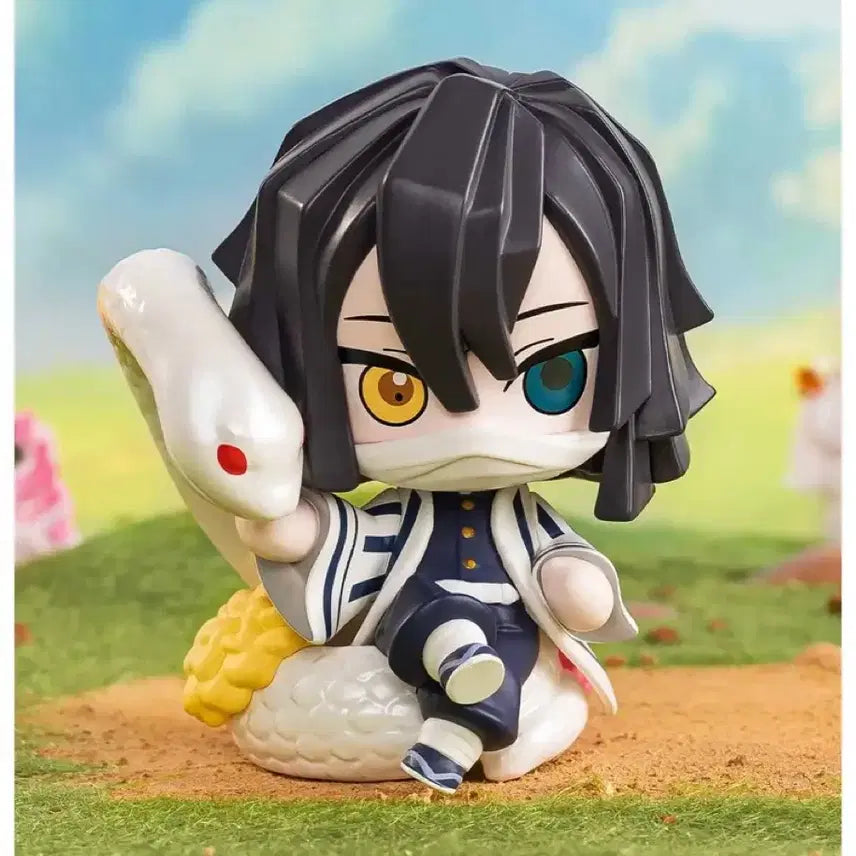 [BUNJANG] Pop Mart Demon Slayer Birth Flower Tanjiro &amp; Obanai Figurine (Sealed) / (미개봉) 탄생화 탄지로, 이구로 오바나이 귀멸의 칼날 팝마트