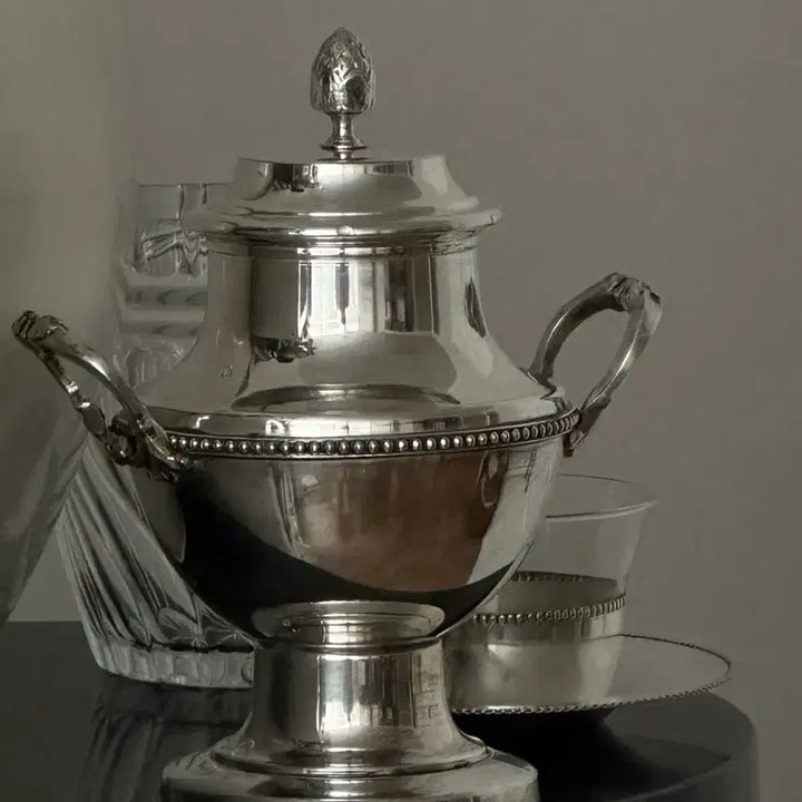[BUNJANG] Vintage Silverplate Ozzie Sugar Bowl / 빈티지 실플 엔틱 실버플레이트 오즈베 슈가볼