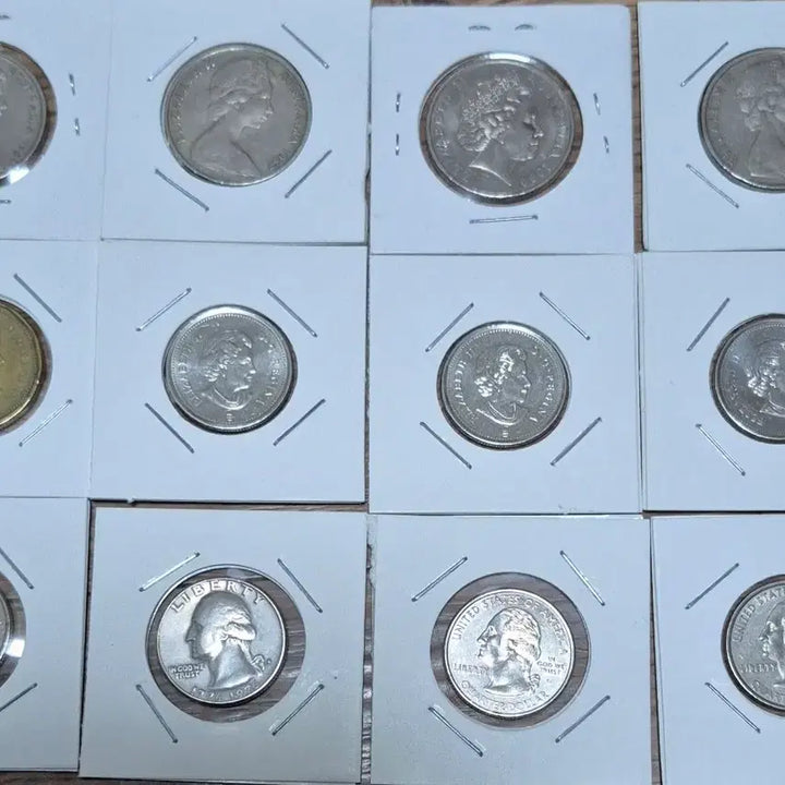 [BUNJANG] USA, Australia, Canada Quarter Dollar Coin 12-Piece Set / 미국 .호주.캐나다.쿼터달러 주화 12개 세트 일괄. 판매