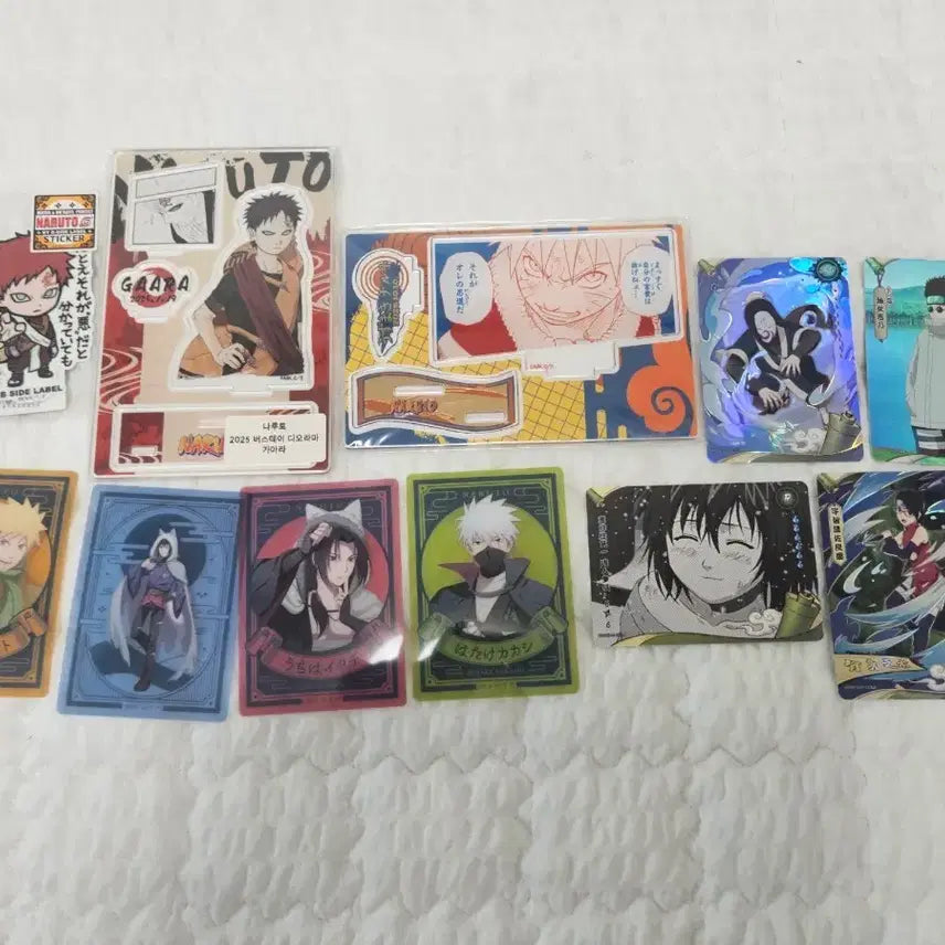 [BUNJANG] Naruto Gaara Acrylic Stand, Photocard, Seal Sticker Bundle Set / 나루토 아크릴 스탠드, 포카, 가아라 씰스티커 굿즈 일괄 판매