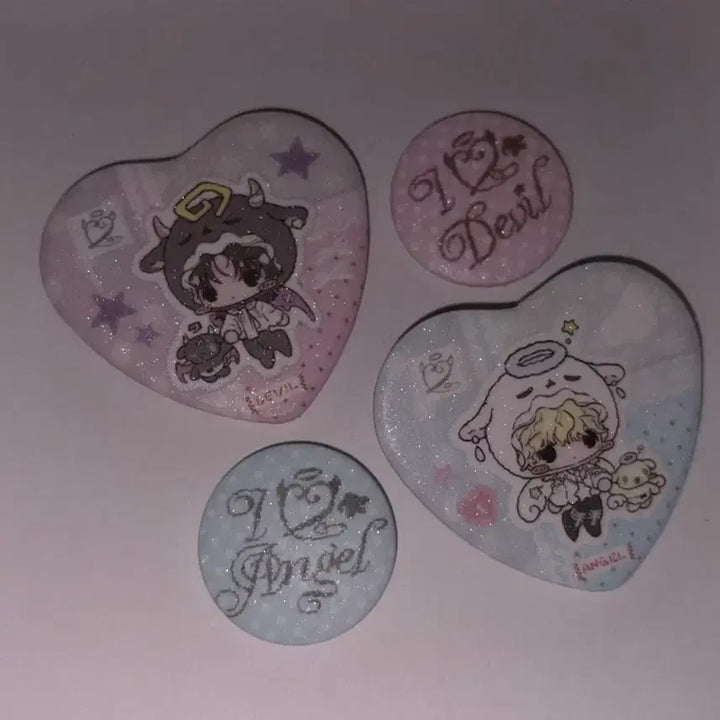 [BUNJANG] SEVENTEEN Jeonghan Angel Pin Button Set + Devil Pin Button Set / 세븐틴 정한 천사 핀버튼 세트 + 악마 핀버튼 세트