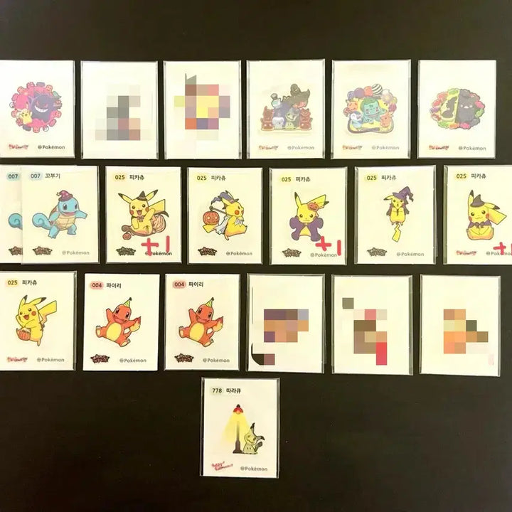 [BUNJANG] Pokemon Bread Sticker Halloween Limited Edition Set / 포켓몬스터 빵 삼립 띠부띠부씰 꼬부기 피카츄 이브이 할로윈 한정 띠부 굿즈