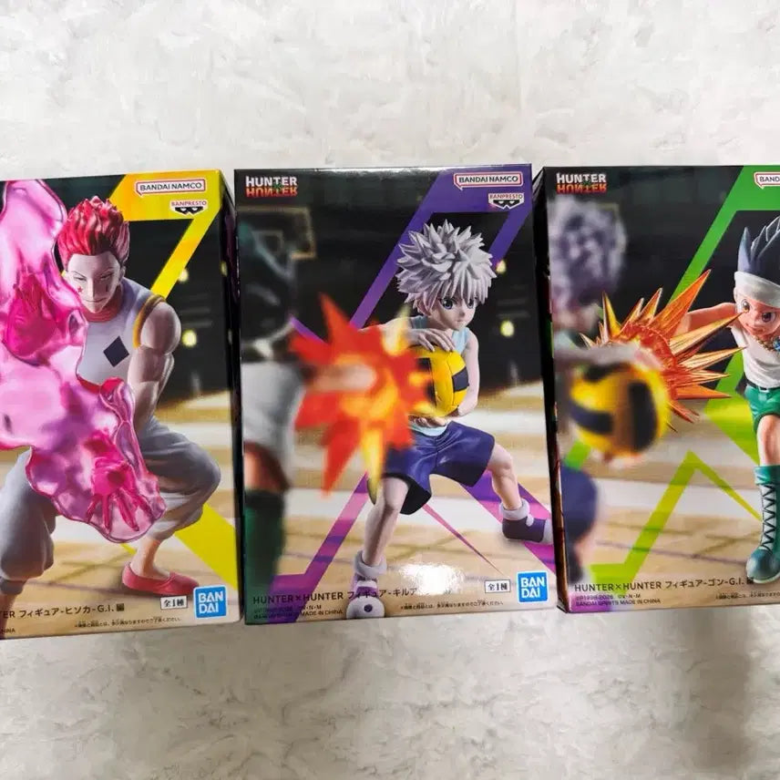 [BUNJANG] Hunter x Hunter Gon, Killua, Hisoka Grid Island Figures Bundle Set (Sealed) / 미개봉 일괄) 헌터헌터 헌헌 곤 키르아 히소카 GI 그리드 아일랜드 피구 피규어