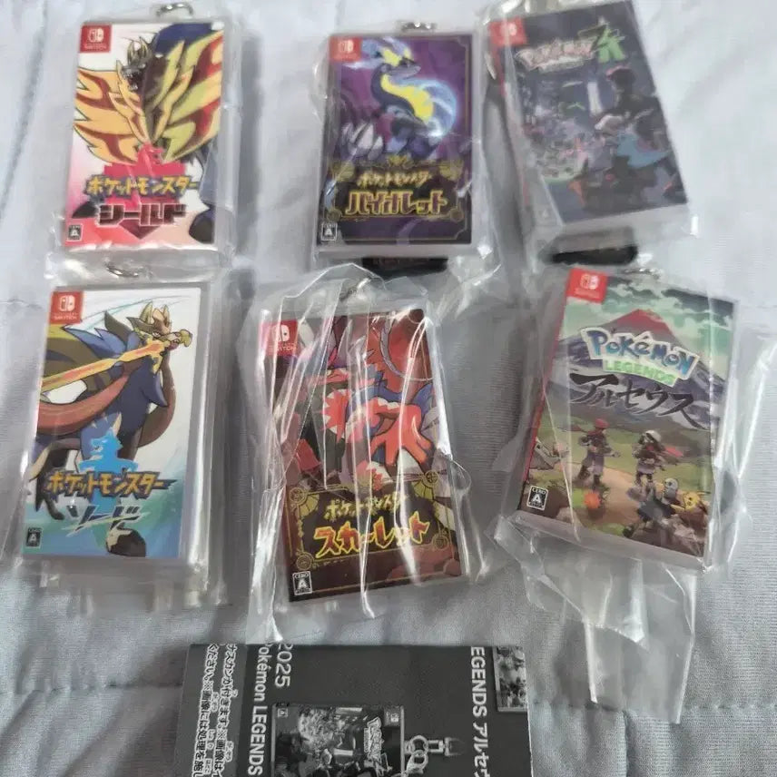[BUNJANG] Pokemon Cartridge Keychain 2019-2025 6-Piece Full Set / (새상품) 포켓몬 카트리지 키링 2019-2025 6종 풀세트