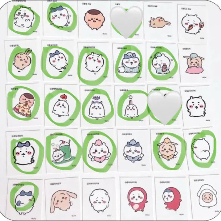 [BUNJANG] Chiikawa "Mezoku" Retro Sticker (Ttibuseal) / 치이카와 먼작귀 레트로 스티커 띠부씰 판매 연도문구