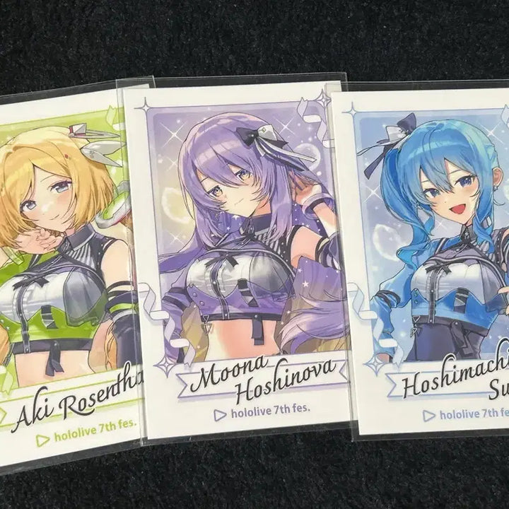 [BUNJANG] Hoshimachi Suisei Akirroze Cheki Bundle Set / 홀로라이브 호시마치 스이세이 무나 아키로제 체키 일괄