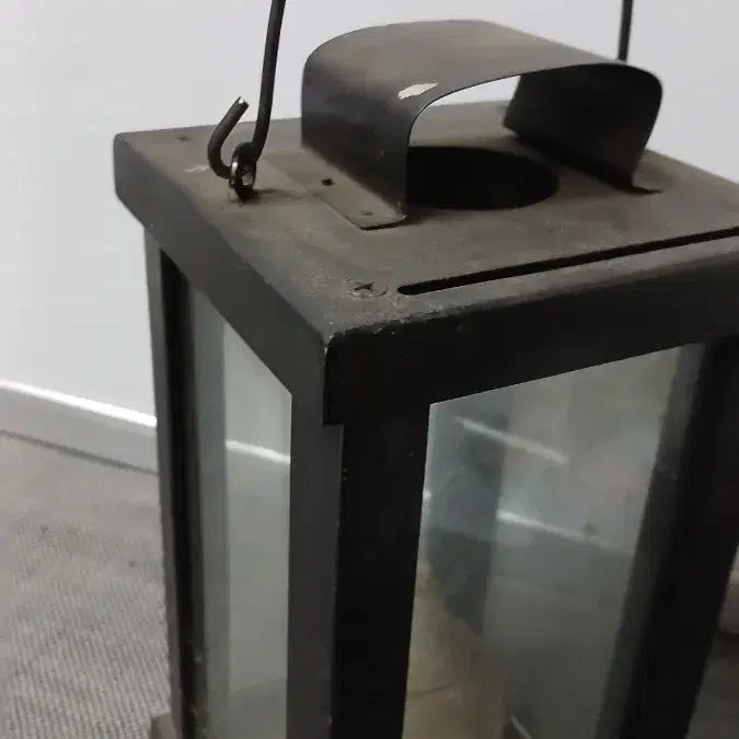 [BUNJANG] Antique Iron and Glass Lantern Lamp / 엔틱 철제 유리 랜턴 램프
