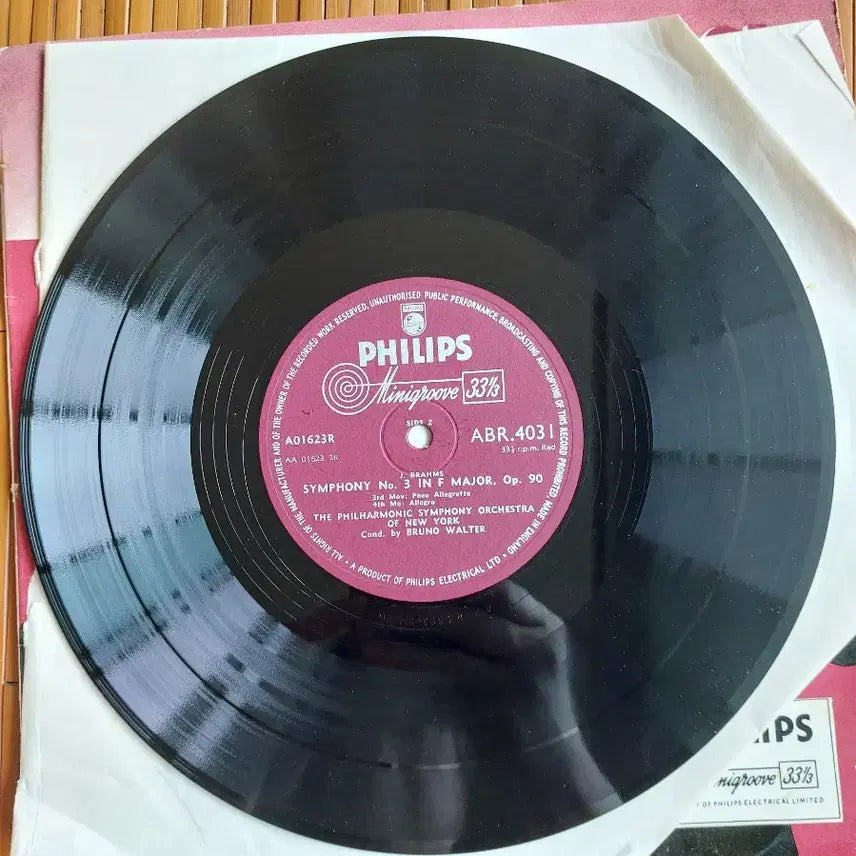 [BUNJANG] Johannes Brahms Symphony No. 3 in F Major, Op. 90 - Bruno Walter, New York Philharmonic Orchestra LP / 브람스 교향곡 3번 F 장조 Op.90 브루노 발터 지휘 뉴욕 필하모닉 오케스트라 LP