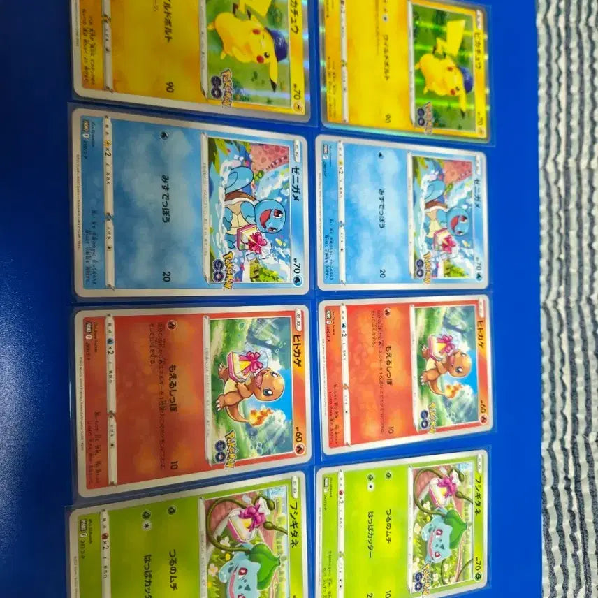 [BUNJANG] Pokemon Card Hat Pikachu Set / [일판]포켓몬카드 모자 피카츄 선물 파이리 이상해씨 꼬부기 2세트 일괄