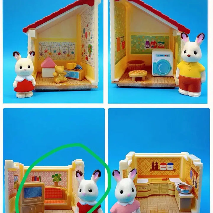 [BUNJANG] Sylvanian Families Forest Big Room Series Gacha Living Room Set / [급처] 실바니안 패밀리 숲의 큰 방 시리즈 가챠 초콜릿 토끼