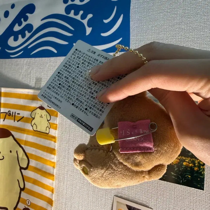 [BUNJANG] San-X Rilakkuma Keychain &amp; Badge Set / 산엑스 리락쿠마 키링겸 뱃지