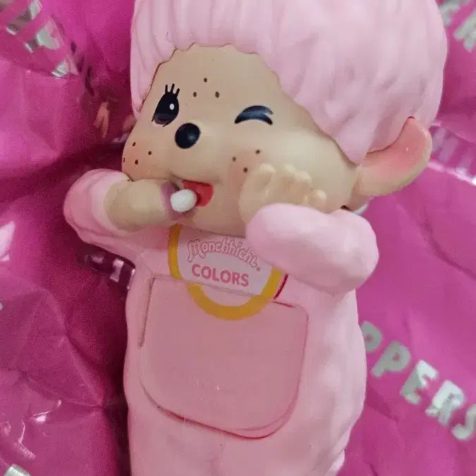 [BUNJANG] Monchhichi Color Hyper Week Series Figure (Pink) / 몬치치 컬러 히퍼 위크 시리즈 피규어 (핑크)