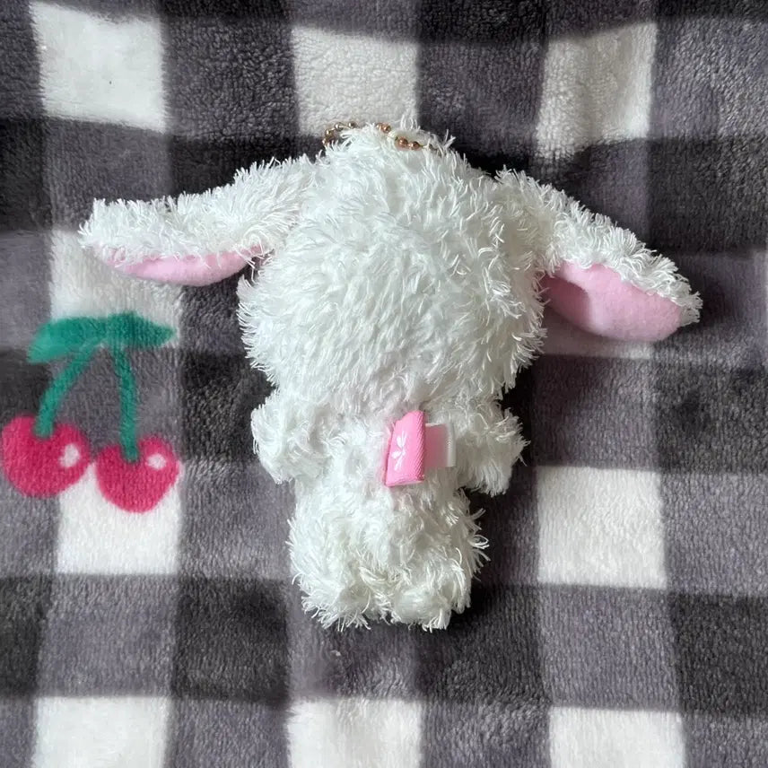 [BUNJANG] Sanrio Sugarbunnies Shirousa Mascot Keychain Plush Pink Tag / 산리오 슈가바니즈 시로우사 마스코트 키링 인형 핑크택