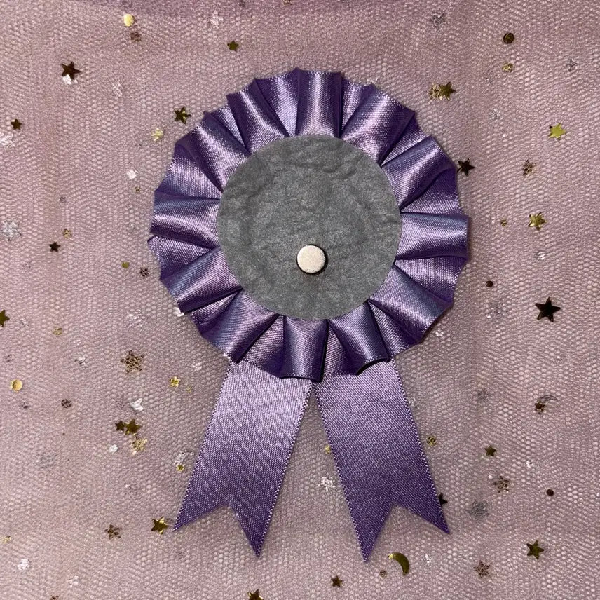 [BUNJANG] Handmade Ita Bag Can Badge Rosette - Basic Violet / 수제 이타백 캔뱃지 갸루 y2k 로제트-베이직 바이올렛