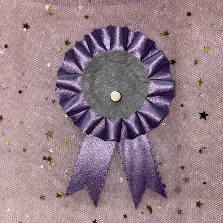 [BUNJANG] Handmade Ita Bag Can Badge Rosette - Basic Violet / 수제 이타백 캔뱃지 갸루 y2k 로제트-베이직 바이올렛