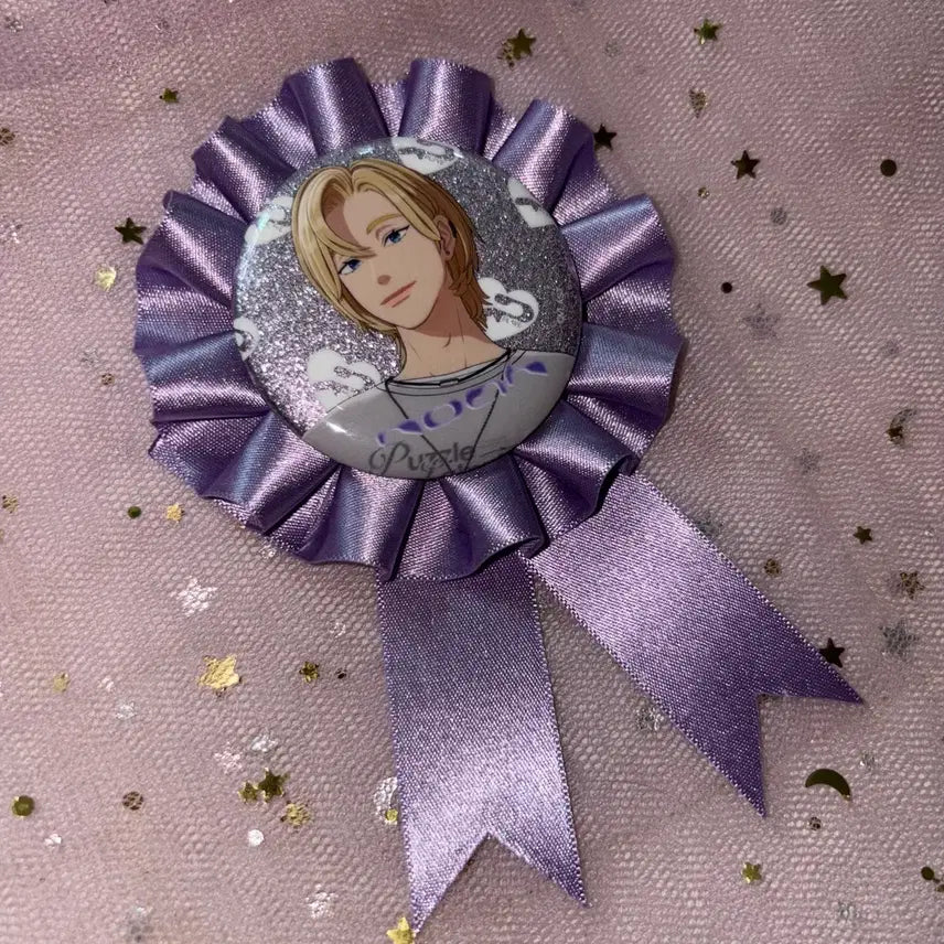 [BUNJANG] Handmade Ita Bag Can Badge Rosette - Basic Violet / 수제 이타백 캔뱃지 갸루 y2k 로제트-베이직 바이올렛