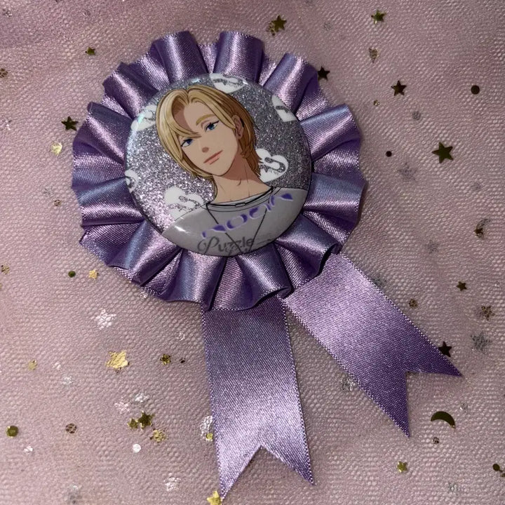 [BUNJANG] Handmade Ita Bag Can Badge Rosette - Basic Violet / 수제 이타백 캔뱃지 갸루 y2k 로제트-베이직 바이올렛