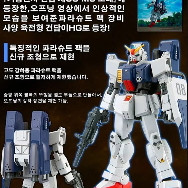 [BUNJANG] Bandai HG Ground Type Gundam Parachute Pack / 반다이 건담 HG 육전형 건담 파라슈트팩 [프리미엄 반다이]