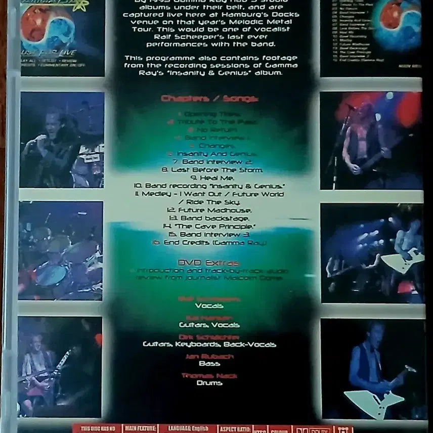 [BUNJANG] Gamma Ray Live "Lust for Live" DVD / DVD 독일 파워 메탈 밴드 감마 레이(Gamma Ray)