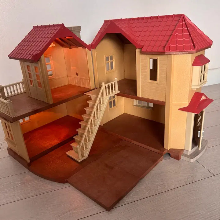 [BUNJANG] Sylvanian Families Light-Up Victorian Dollhouse (Old Version) / 올드)단종)레어)새건전지포함)실바니안 불이 들어오는 이층집
