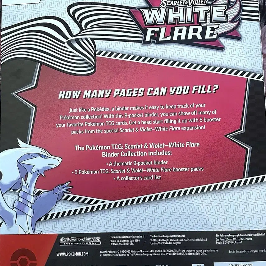 [BUNJANG] Pokemon International North America White Flare Binder Collection / 포켓몬스터 북미판 화이트 플레어 바인더 컬렉션
