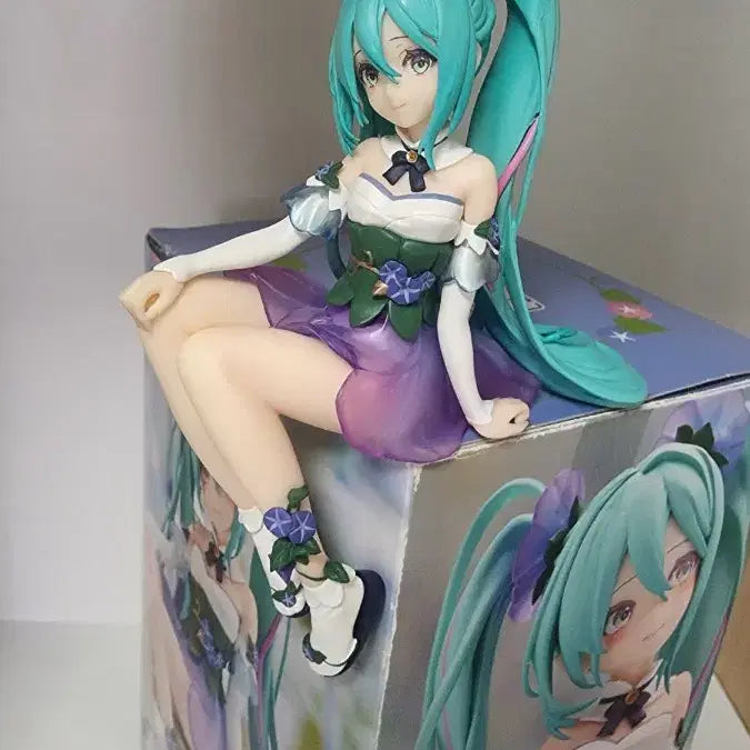[BUNJANG] Hatsune Miku Morning Glory Noodle Stopper Figure / (박스 O) 나팔꽃 미쿠 누들스토퍼 하츠네미쿠 피규어 급처