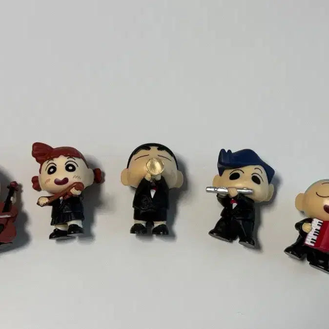 [BUNJANG] Crayon Shin-chan Character Music Band 5-Figure Set / 짱구 캐릭터 피규어 음악단 5종 세트