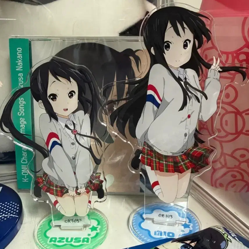[BUNJANG] K-ON! Azusa Nakano &amp; Mio Akiyama Acrylic Standee Bundle Set / 일괄 케이온 나카노 아즈사 아키야마 미오 아크릴스탠드 crux내수용피규어 극장판 런던 교복