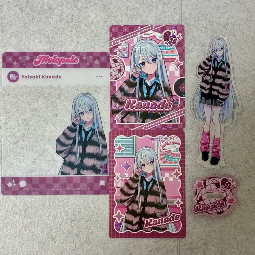 [BUNJANG] Project Sekai Yoïsaki Kanade Meropare Cafe Acrylic Stand, Clear Card, Trading Card Set / 프세카 프로세카 니고 요이사키 카나데 메로파레 카페 아크릴스탠드 클리어카드 트레카