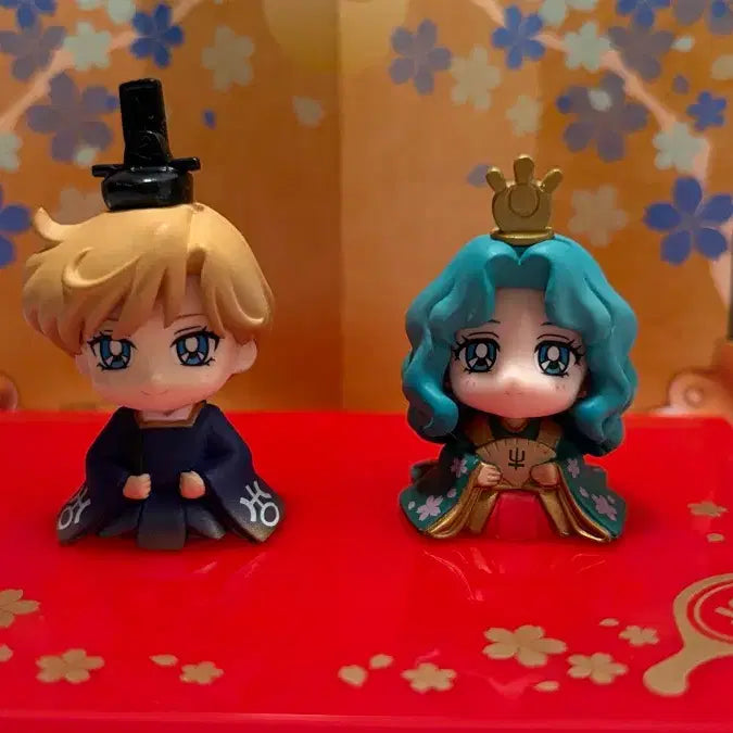 [BUNJANG] Sailor Moon Puchi Chara Haruka &amp; Michiru Hinamatsuri Figure Set / 세일러문 푸치캐러 하루카&amp;미치루 히나마츠리