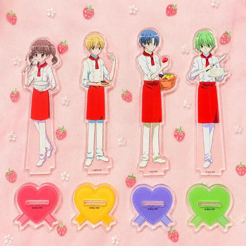 [BUNJANG] Yumeiro Patissiere Cooking Uniform Acrylic Stand Set - Ichigo, Kaon, Doha, Loin / [일괄] 꿈빛파티시엘 꿈파 조리복 아크릴 스탠드 딸기 가온 도하 로진