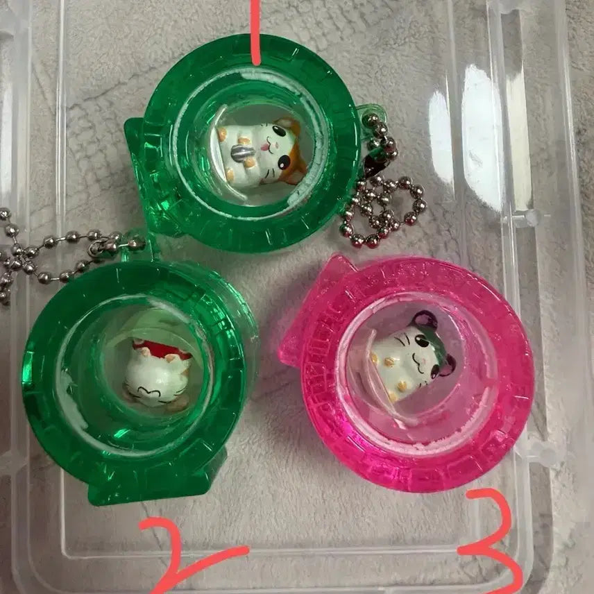 [BUNJANG] Hamtaro Classic Shake-Shake Wheel Keyring / 고전 햄토리 키링/ 샤카샤카 햄토리 키링/햄토리 쳇바퀴 키링