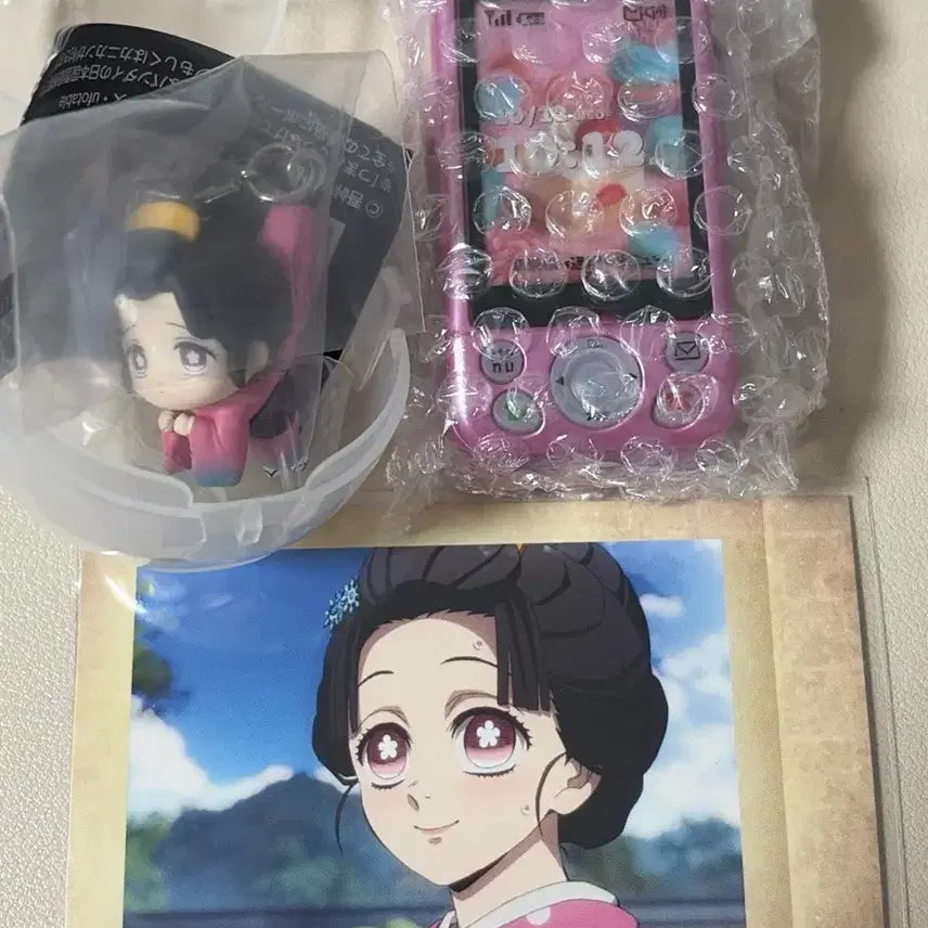 [BUNJANG] Demon Slayer Koyuki Gacha, Pacha, and Slide Phone Charm Set / 귀멸의 칼날 코유키 대롱가챠+파샤+슬라이드폰