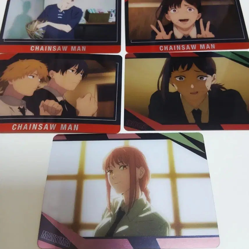 [BUNJANG] Chainsaw Man Metal Card Bundle Set - Aki, Denji, Makima, Kobeni / (일괄가격)체인소맨 메탈카드 아키 덴지 마키마 코베니 5개 일괄