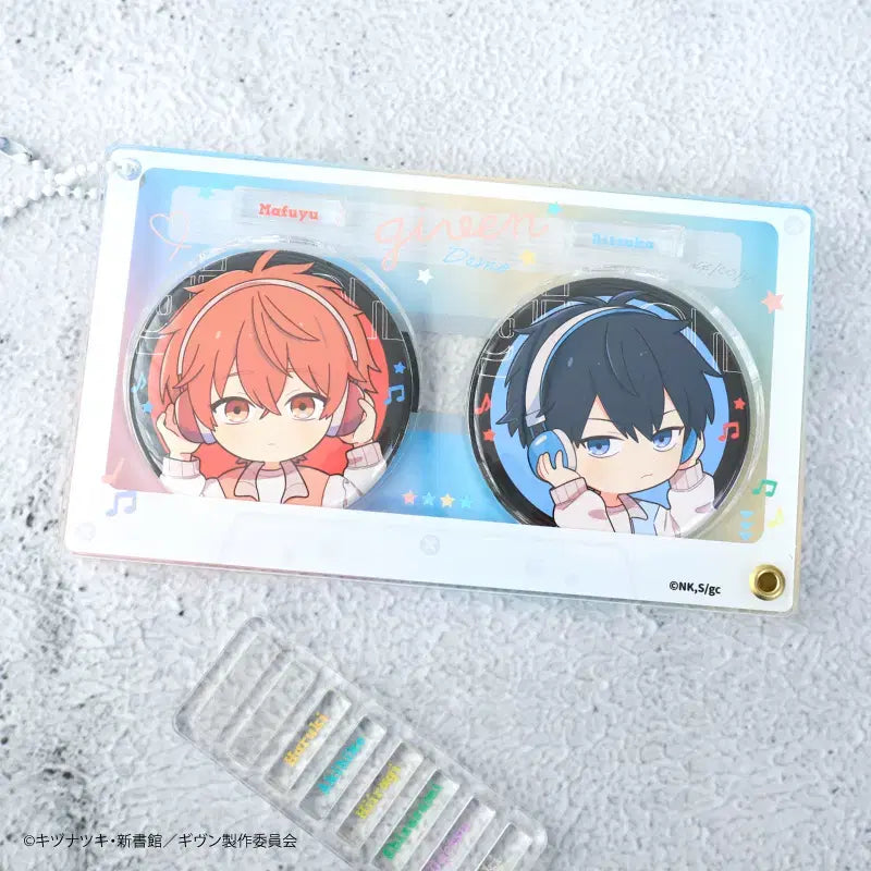 [BUNJANG] Given Mix Theme Cassette Tape Can Badge Acrylic Frame (57mm) / [미개봉] 영화 기븐 given mix 테마 페어 캔뱃지 57mm 아크릴 프레임