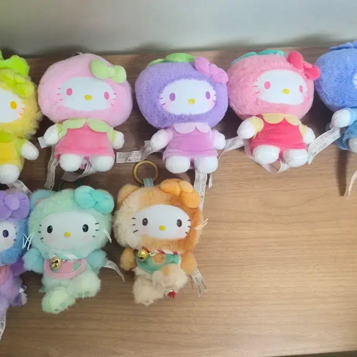 [BUNJANG] Sanrio Hello Kitty Fruity Paradise Keychain Dolls Bundle Set / 산리오 정품 탑토이 헬로키티 푸르티 파라다이스 일괄