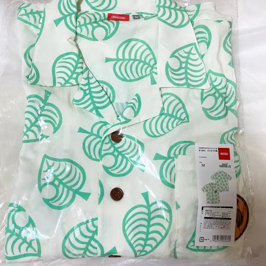 [BUNJANG] Nintendo Animal Crossing Tom Nook Aloha Shirt (Size M) / 동숲 옷 너굴 알로하 셔츠 M사이즈 미사용 정품 닌텐도