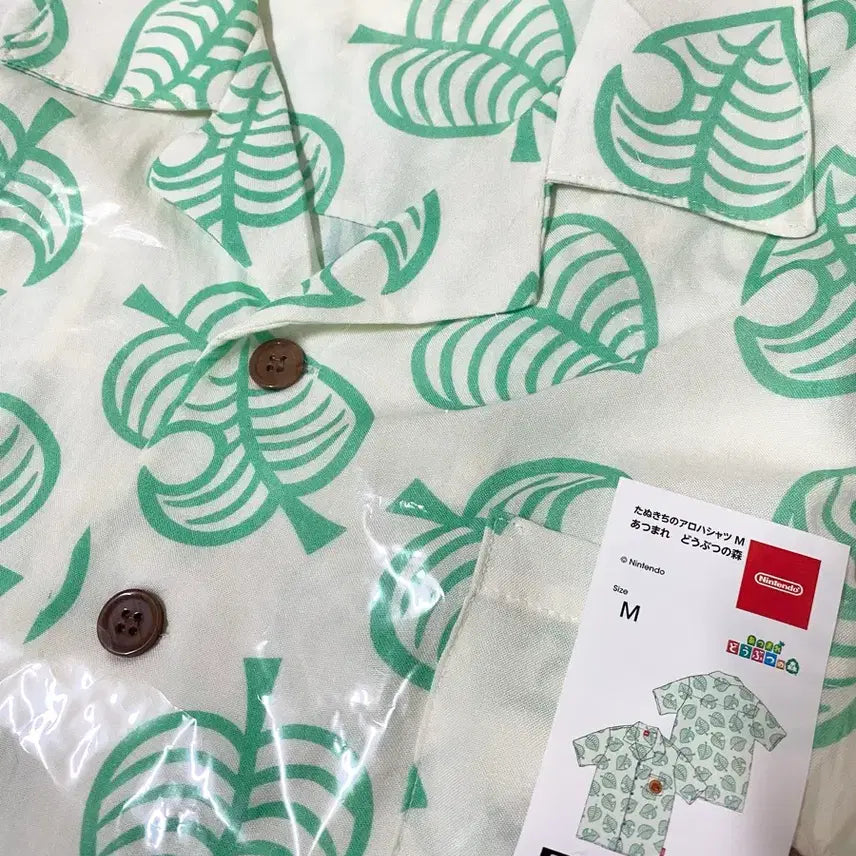[BUNJANG] Nintendo Animal Crossing Tom Nook Aloha Shirt (Size M) / 동숲 옷 너굴 알로하 셔츠 M사이즈 미사용 정품 닌텐도