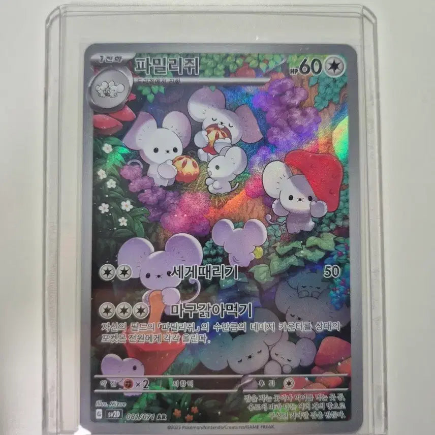 [BUNJANG] Pokemon Card Family [Pokemon Family] 081/071 AR / 포켓몬 카드 파밀리쥐 081/071 AR
