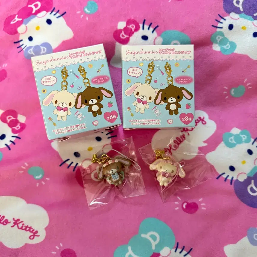 [BUNJANG] Sanrio Sugarbunnies Spinns Random Mascot Strap Secret Set / 산리오 슈가바니즈 스핀즈 랜덤 마스코트 스트랩 시크릿 2종 일괄