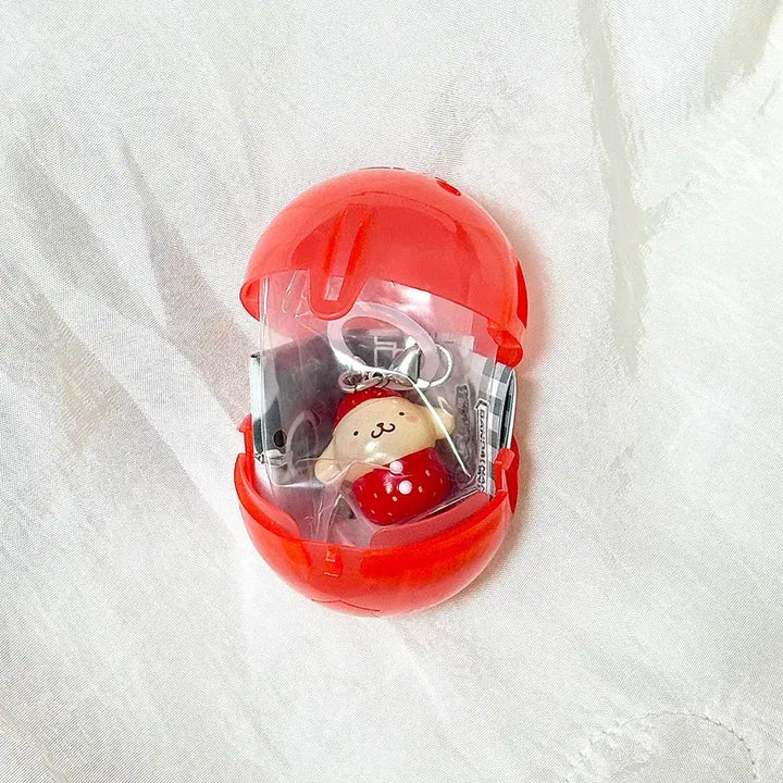 [BUNJANG] Sanrio Ichigo Strawberry PomPomPurin Gacha Charm / [새상품] 폼폼푸린/ 산리오 이치고 딸기 메지루시 가챠