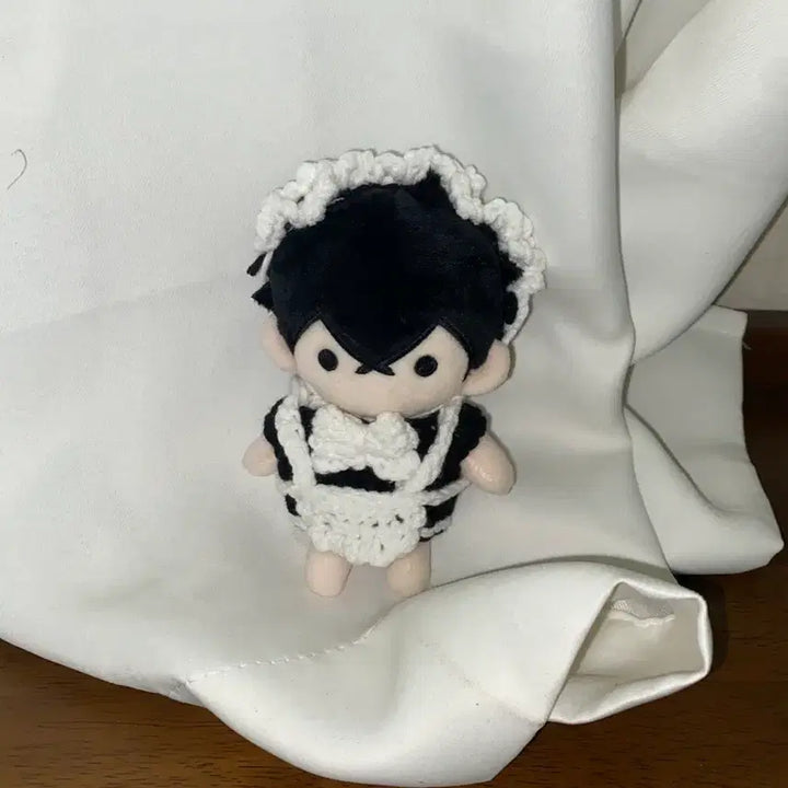 [BUNJANG] 10cm Doll Knitting Maid Outfit / 10cm 인형 옷 옷장 뜨개 메이드복