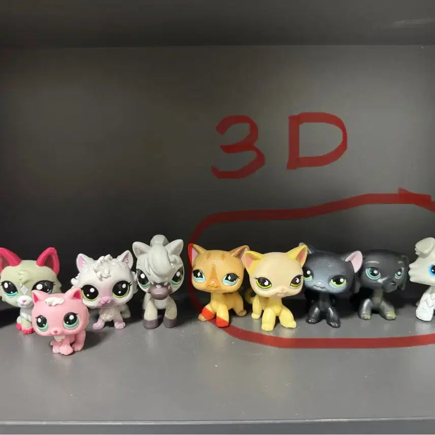 [BUNJANG] LPS Littlest Pet Shop Authentic &amp; 3D Replica Figures Bundle Set (10 pcs) / LPS 리틀펫샵 정품+3D 복제품 피규어 10개 일괄