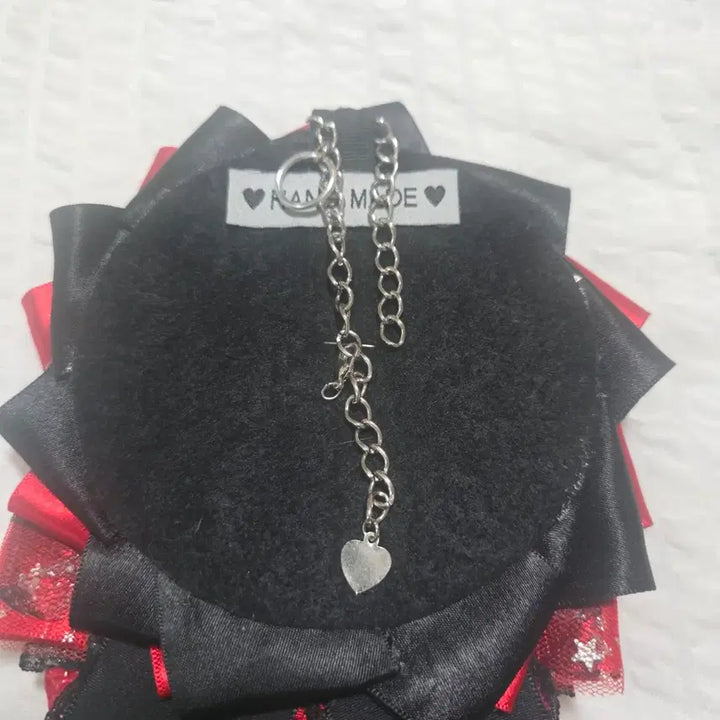 [BUNJANG] Rosette 57mm Bag Charm Red Black / 이타백 로제트 57mm 레드 블랙