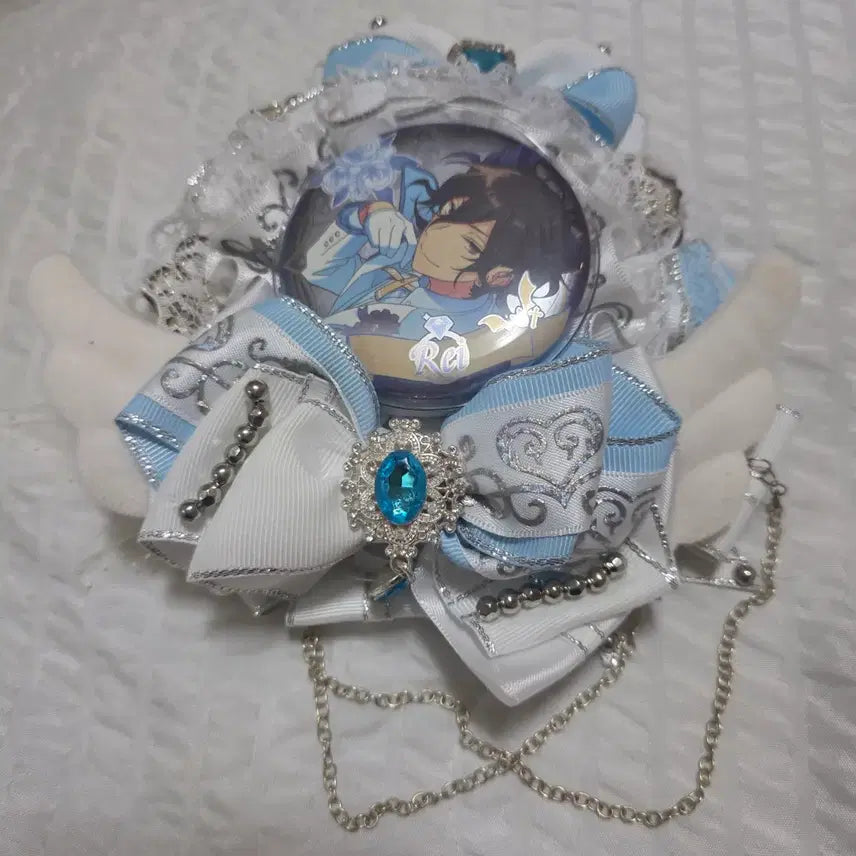 [BUNJANG] Rosette Mizuiro Sky Blue Angel Goods Badge / 이타백 로제트 미즈이로 하늘색 텐시 굿즈 뱃지