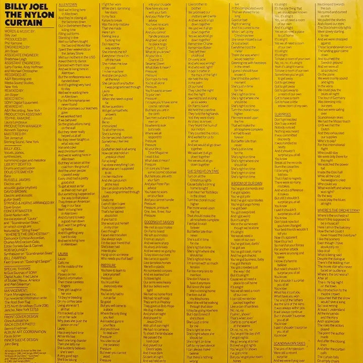[BUNJANG] Billy Joel The Nylon Curtain LP (Japan Pressing) / 빌리 조엘 The Nylon Curtain LP (일본반)