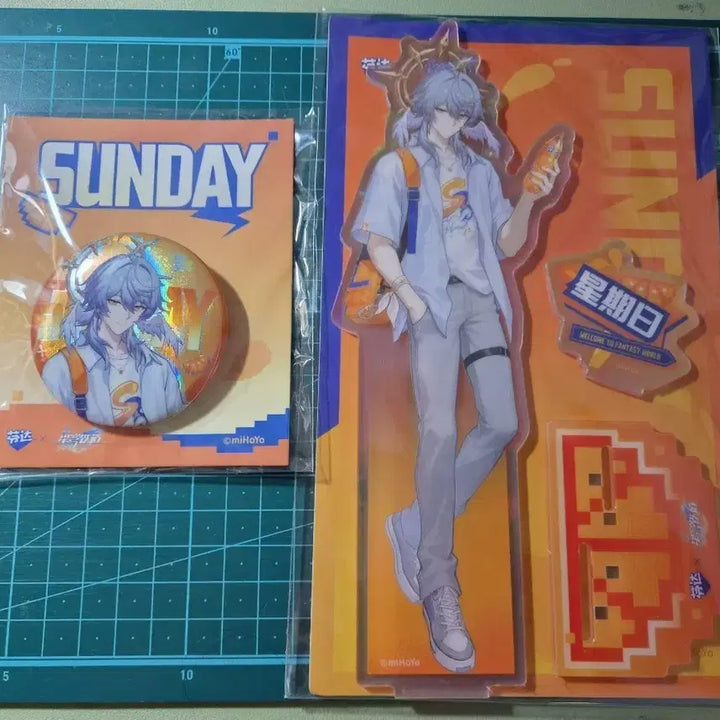 [BUNJANG] Honkai: Star Rail Sunday Acrylic Stand &amp; Can Badge Set / 붕괴 스타레일 환타 콜라보 선데이 아크릴 스탠드+캔뱃지 세트