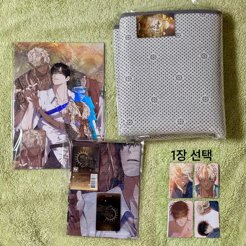 [BUNJANG] Baekya Flower Road Shuraka Rug Chiffon Poster Bundle Set with Photocard / [미개봉] 백야의 꽃길 슈라카 러그 쉬폰 포스터 포카 포함 일괄 특전 포카