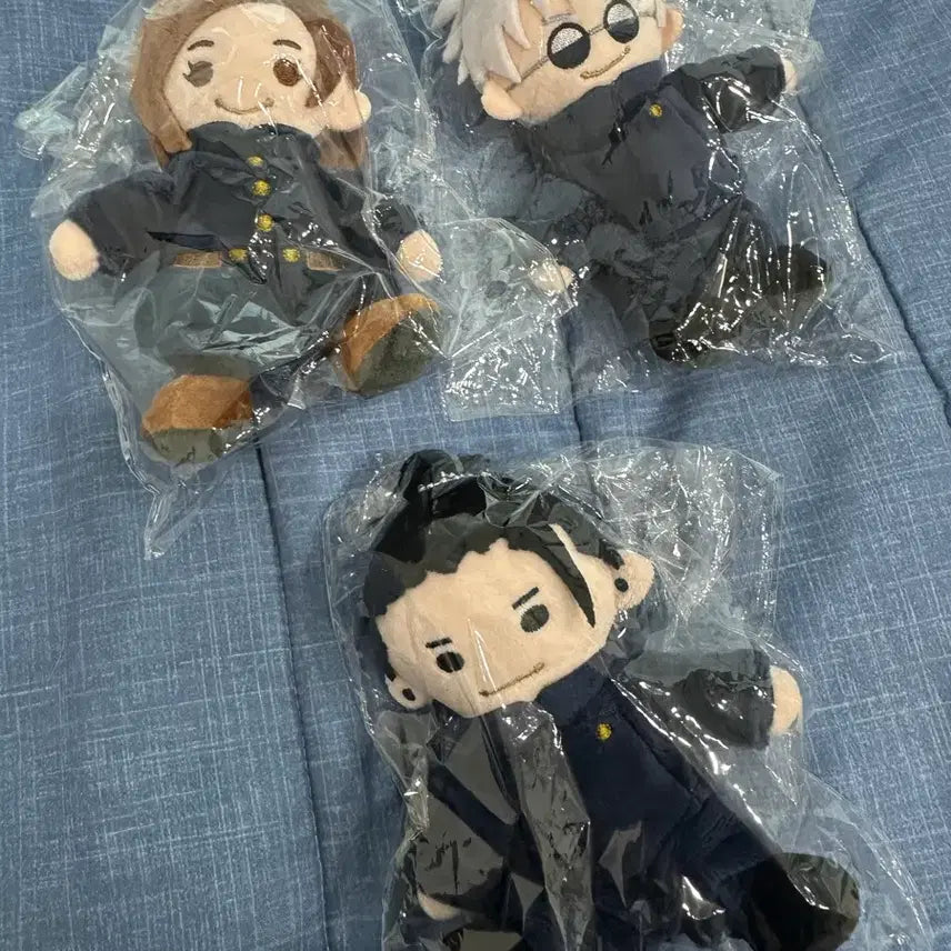 [BUNJANG] Jujutsu Kaisen Exhibition Sitting Plush Set (Gojo, Geto, Nobara) / 주술회전 전시회 앉은 누이 인형 오스와리 고죠 게토 노바라 회옥 옥절 고전 굿즈